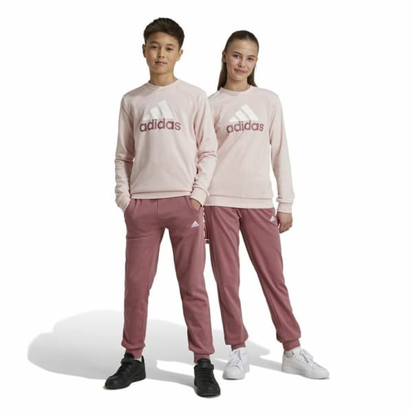 Träningsoverall, Dam Adidas Essentials Big Logo French Terry Rosa - 11-12 år