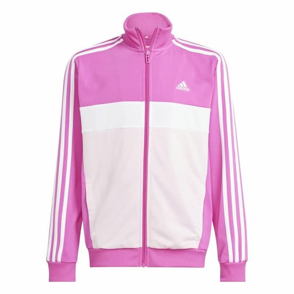 Naisten verkkapuku Adidas 3Stripes Tiberio Musta Tumma pinkki - 9-10 vuotta