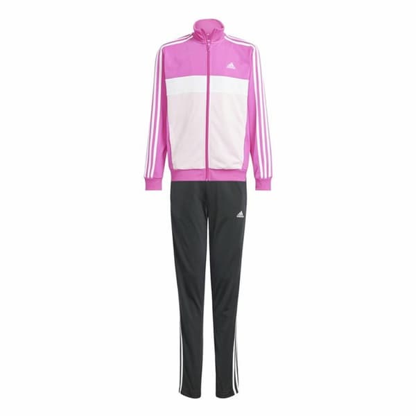 Naisten verkkapuku Adidas 3Stripes Tiberio Musta Tumma pinkki - 9-10 vuotta