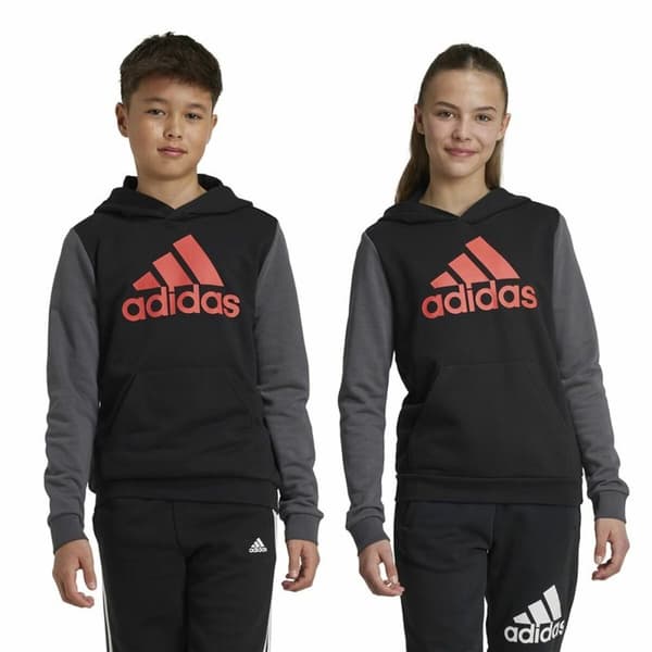 Luvtröja, Flickor Adidas Essentials Grå - 7-8 år