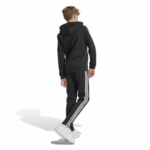 Naisten verkkapuku Adidas Tiberio 3-Stripes Colorblock Fleece Musta Punainen - 7-8 vuotta