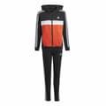 Pikkukuva 1 / 10: Naisten verkkapuku Adidas Tiberio 3-Stripes Colorblock Fleece Musta Punainen - 7-8 vuotta