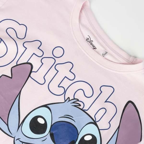 Barn T-shirt med kortärm Stitch Blå Rosa - 8 år