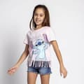 Miniatyrbild 4 av 5: Barn T-shirt med kortärm Stitch Blå Rosa - 8 år