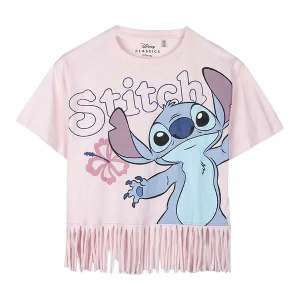 Barn T-shirt med kortärm Stitch Blå Rosa - 8 år