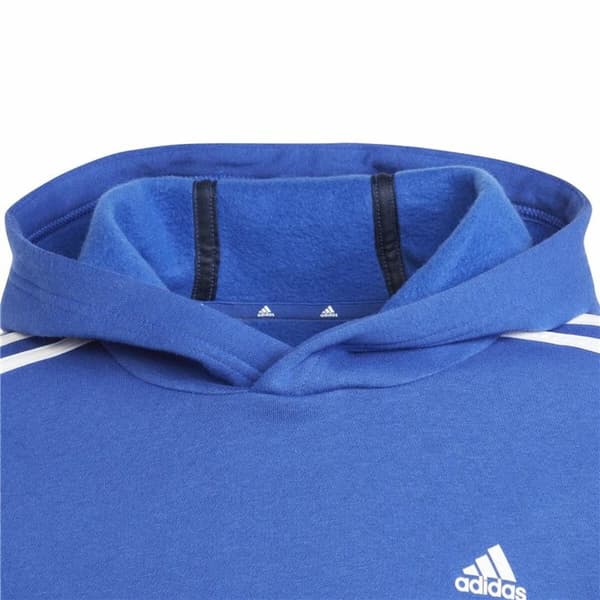 Tröja med huva Barn Adidas 3S Tib Fl Hd Blå Grå - 15-16 år