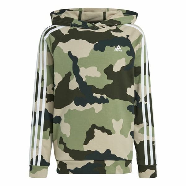 Tröja med huva Barn Adidas Essentials Multicolour Kamouflage - 11-12 år