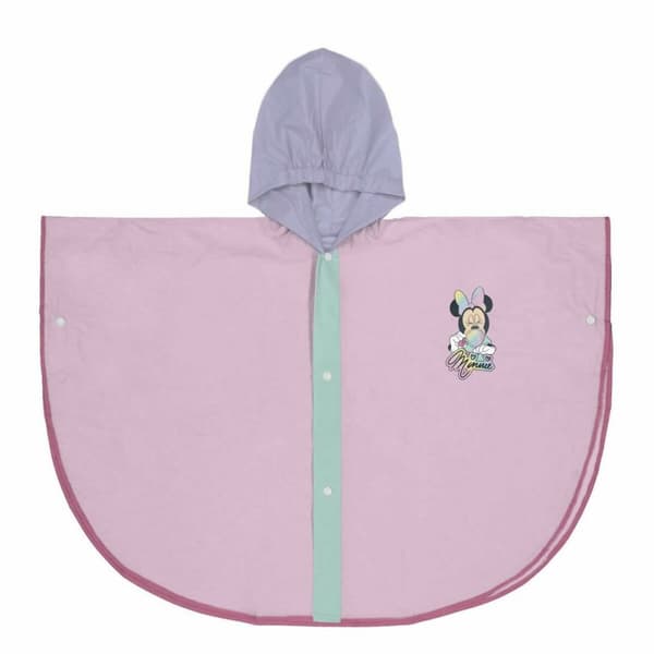 Vattentät Poncho med Huva Minnie Mouse Lila - 5-6 år