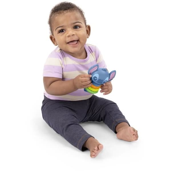 DISNEY BABY - STITCH - Födelsepresentset - 4 leksaker för nyfödda, skallra, bitring, multisensoriska leksaker