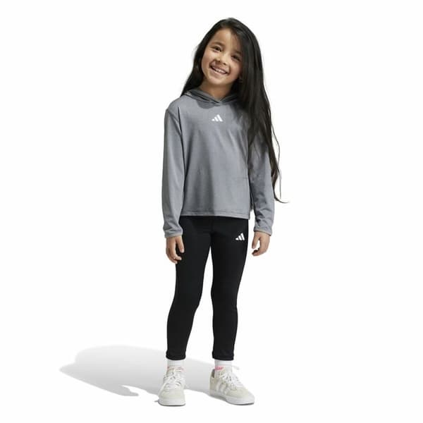 Treningsdrakt for barn Adidas And Little Grå - 3-4 år