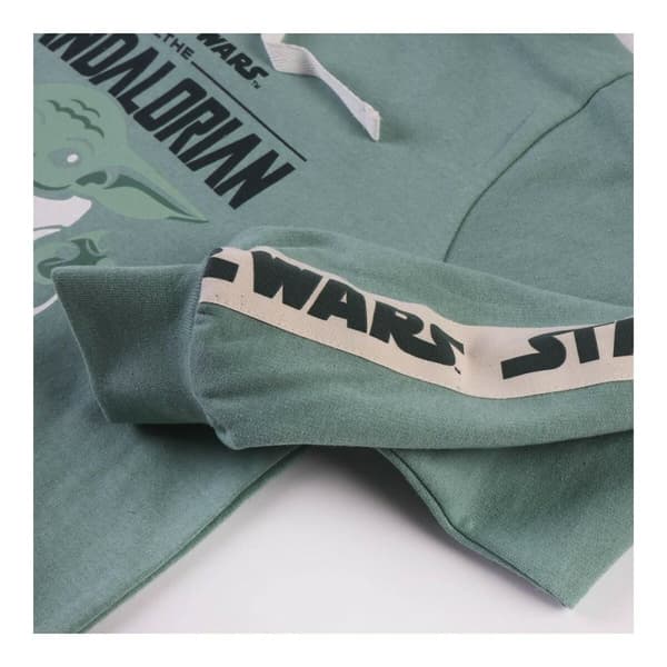 Tröja med huva Unisex The Mandalorian Grön - 10 år