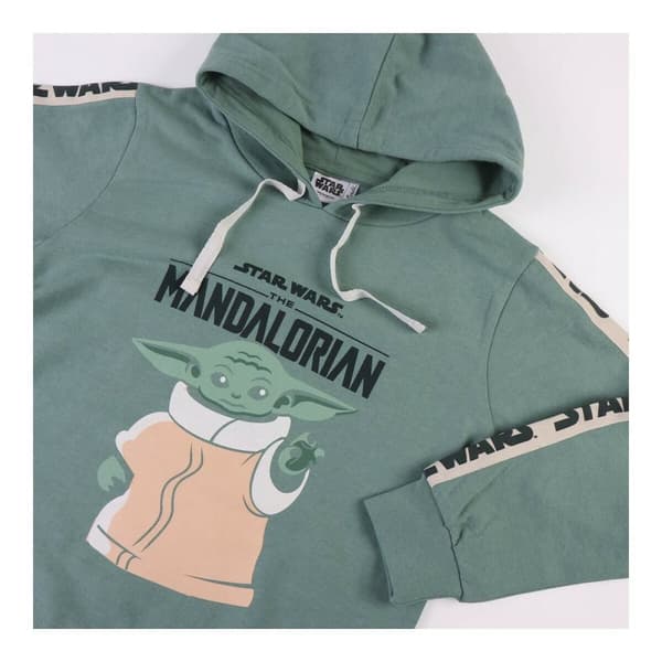 Tröja med huva Unisex The Mandalorian Grön - 10 år