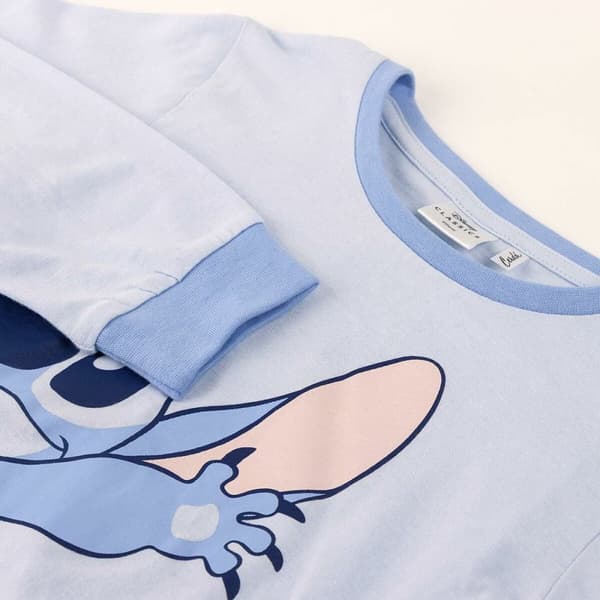 Pyjamas Barn Stitch Ljusblå - 10 år