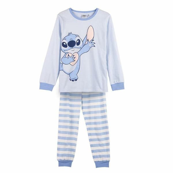 Pyjamas Barn Stitch Ljusblå - 10 år