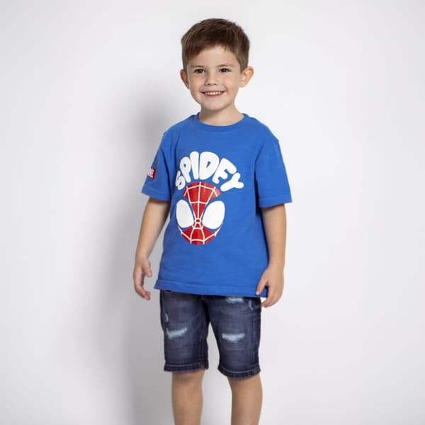 Barn T-shirt med kortärm Spidey Blå - 5 år