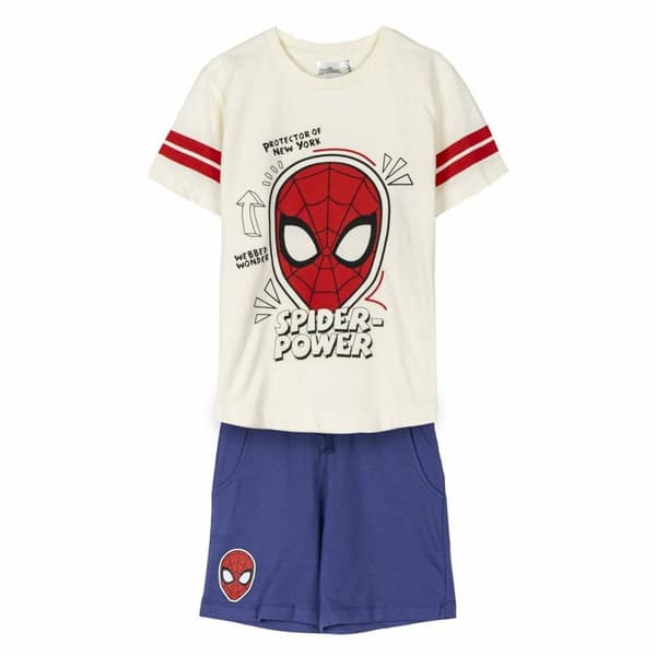Set av kläder Spider-Man Blå Beige - 7 år