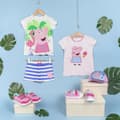 Miniatyrbillede 3 af 7: Sæt med tøj Peppa Pig Hvid Blå - 5 år
