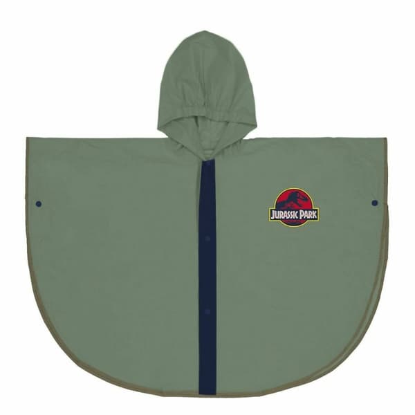 Vandtætte Poncho med Hætte Jurassic Park Grøn - 3-4 år