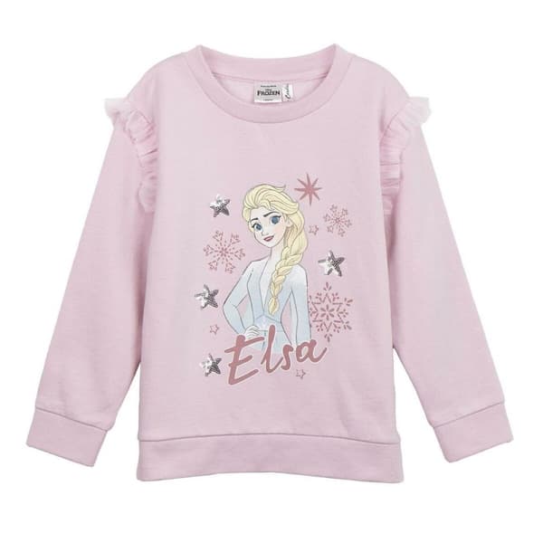 Sweaters uden Hætte til Børn Frozen Lyserød - 7 år