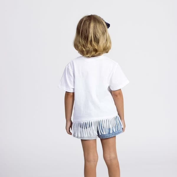 Børne Kortærmet T-shirt Stitch Hvid - 6 år