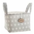 Miniatyrbild 1 av 2: Basket Grey Stars With handles 17 x 13,5 x 20 cm