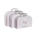 Miniatyrbild 3 av 3: Set of decorative boxes DKD Home Decor 28 x 9,5 x 20 cm Pink Metal Multicolour Cardboard