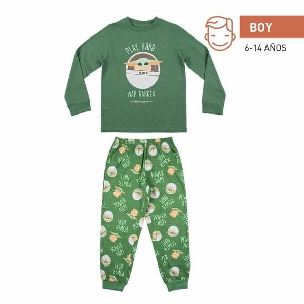 Pyjamat Lasten The Mandalorian Tummanvihreä - 14 vuotta