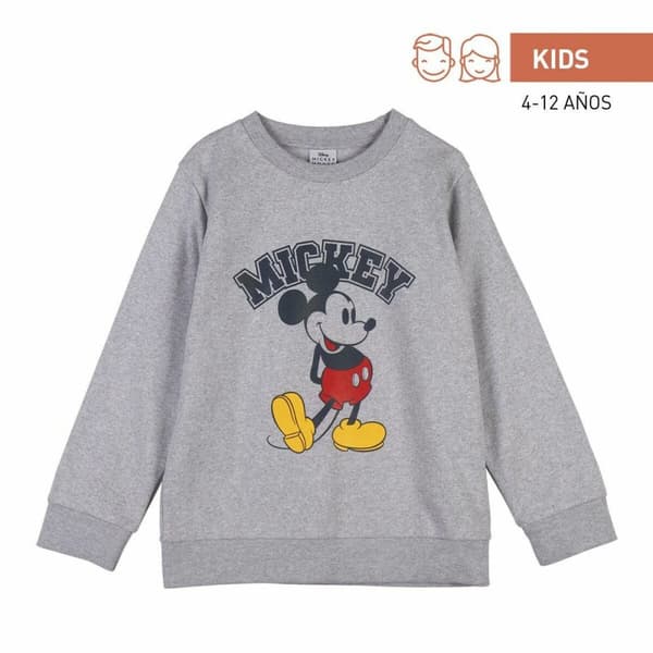 Lasten huputon collegepaita Mickey Mouse Harmaa - 10 vuotta
