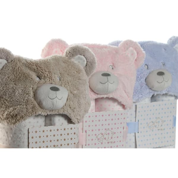 Blanket Home ESPRIT Blue Beige Pink 100 x 75 x 20 cm (3 Units)