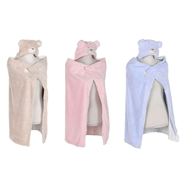 Blanket Home ESPRIT Blue Beige Pink 100 x 75 x 20 cm (3 Units)