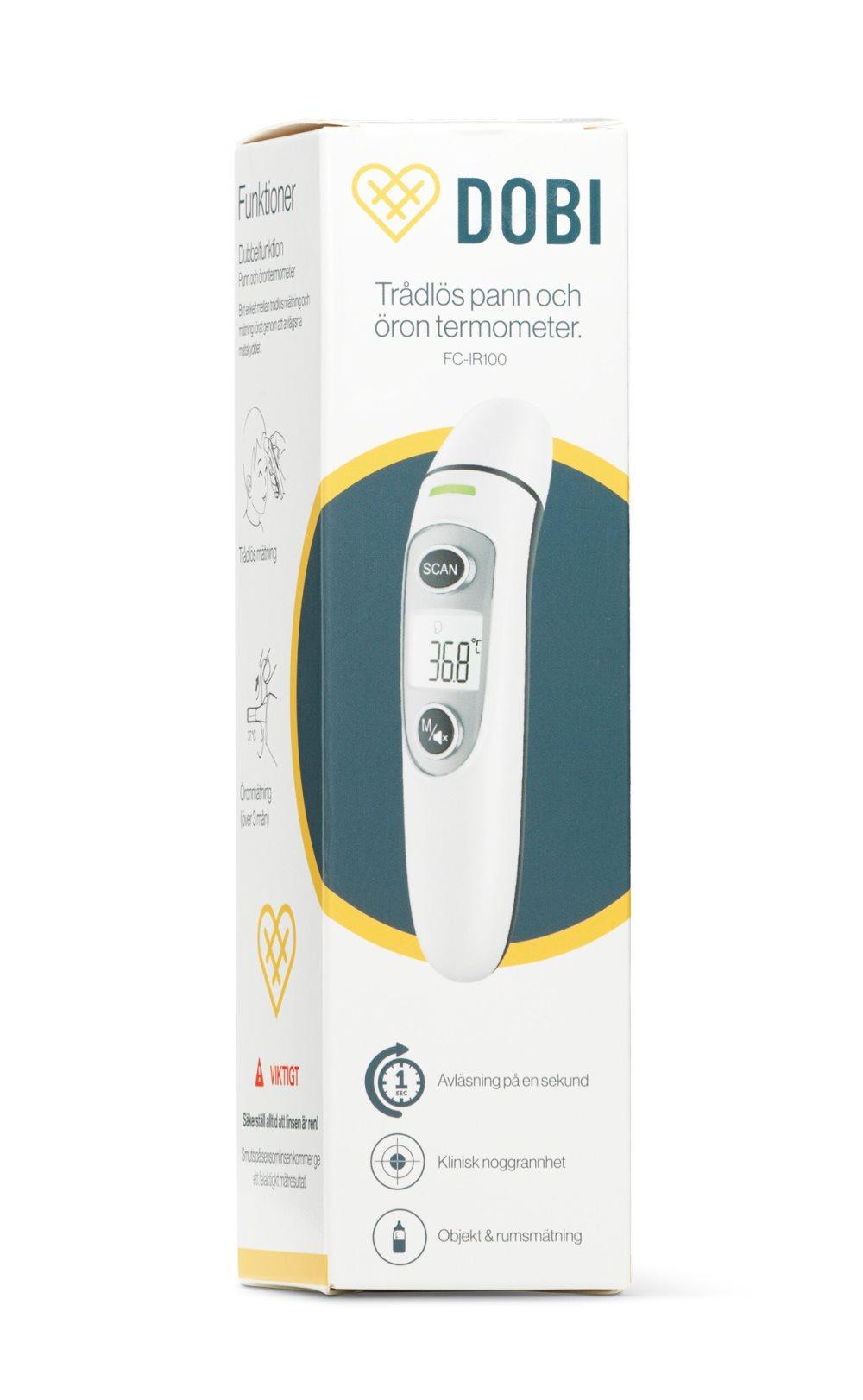 Trådløst Febertermometer Panne og øre Dobi