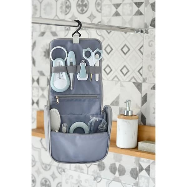 BÃ ABA Nomad babynecessär, 9 tillbehör, grönblå