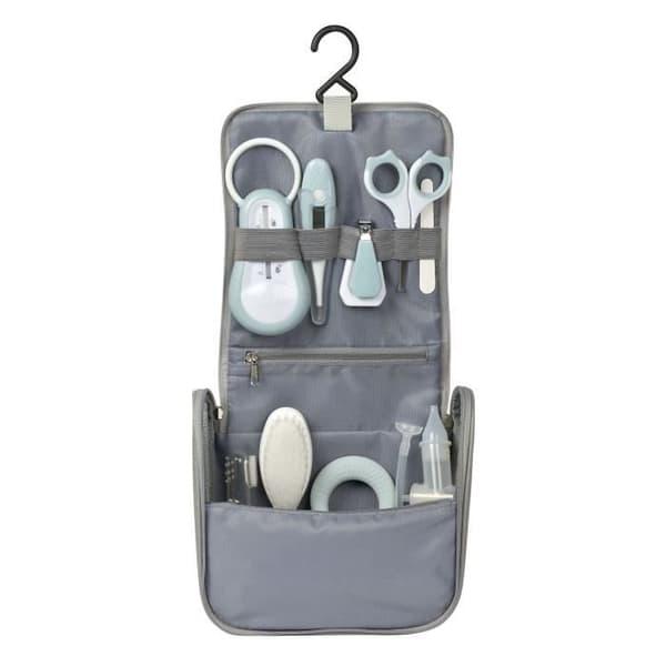 BÃ ABA Nomad babynecessär, 9 tillbehör, grönblå