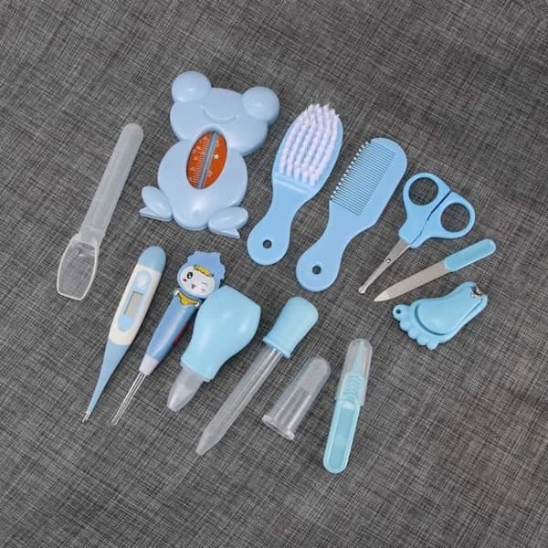 MARQUEUNE Komplett Baby Care Kit - 13 tillbehör - (Blå)