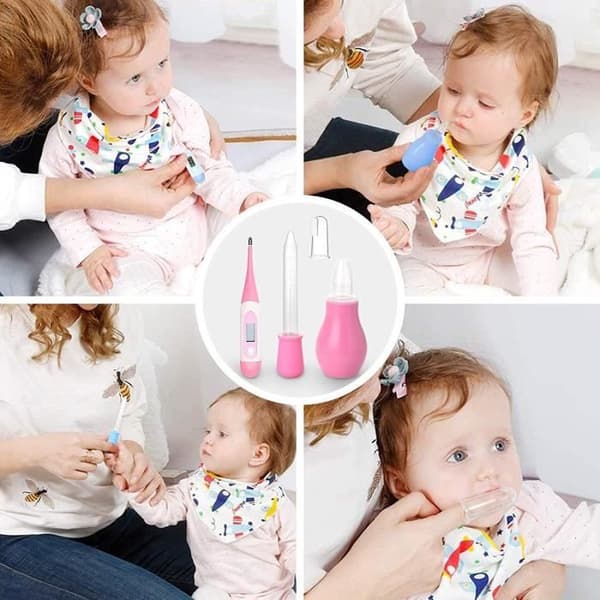 Baby Care Kit 13st/set Hälsovårdstillbehör för hemresor Hälsovårdstillbehör (Rosa)