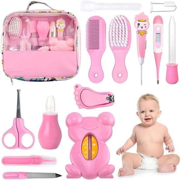 Baby Care Kit 13st/set Hälsovårdstillbehör för hemresor Hälsovårdstillbehör (Rosa)
