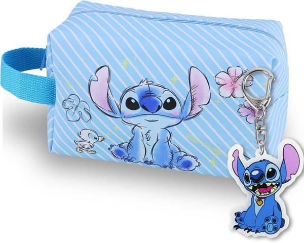 Klassisk tecknad resesminkväska för kvinnor, Stitch Toalettväska, Söt Princess Makeup-väska, Blå