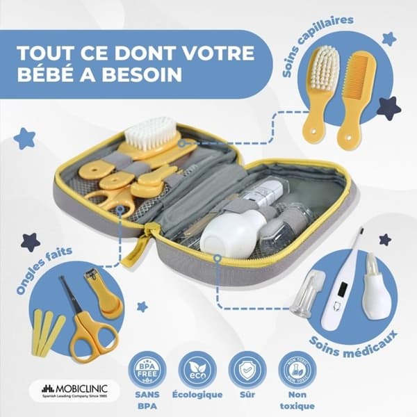Mobiclinic, Baby care kit, Baby care kit, Innehåller 8 artiklar, europeiskt märke