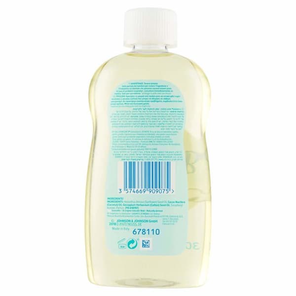 Johnsons babyvårdsset, Cottontouch olja för barn och nyfödda, med äkta bomull, snabb absorption, 300 ml