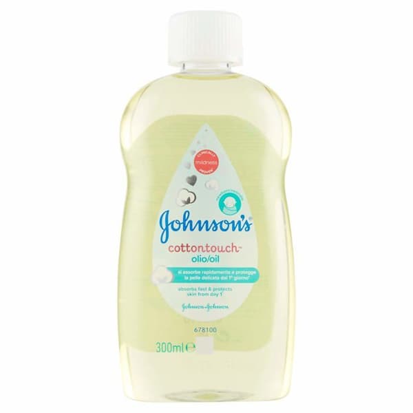 Johnsons babyvårdsset, Cottontouch olja för barn och nyfödda, med äkta bomull, snabb absorption, 300 ml