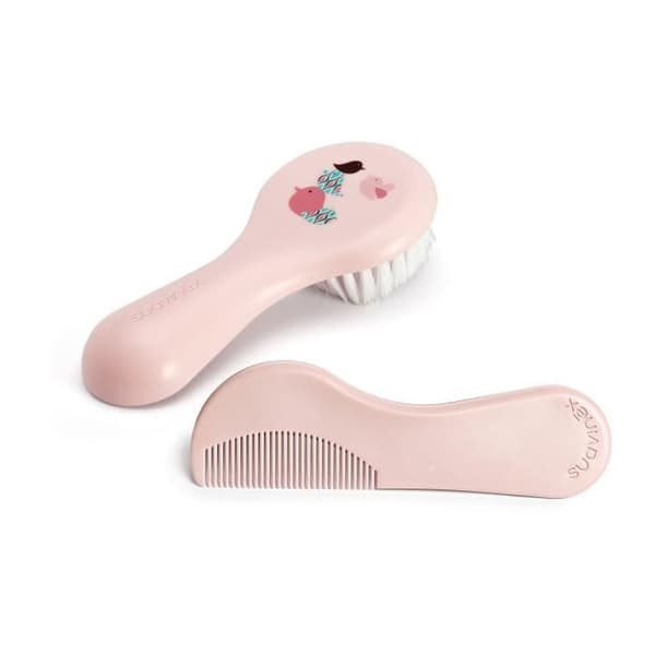 Suavinex Care Set Brush + Comb Pink