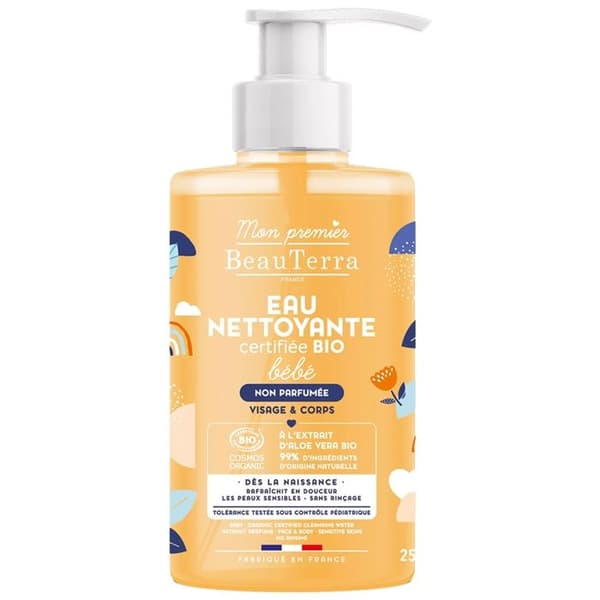BeauTerra Baby Cleansing Water Oparfymerat ansikte och kropp Ekologisk 750ml