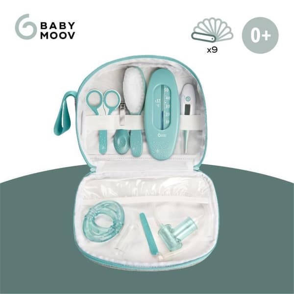 Babymoov Baby Care Kit, 9 tillbehör, med digital termometer, blå