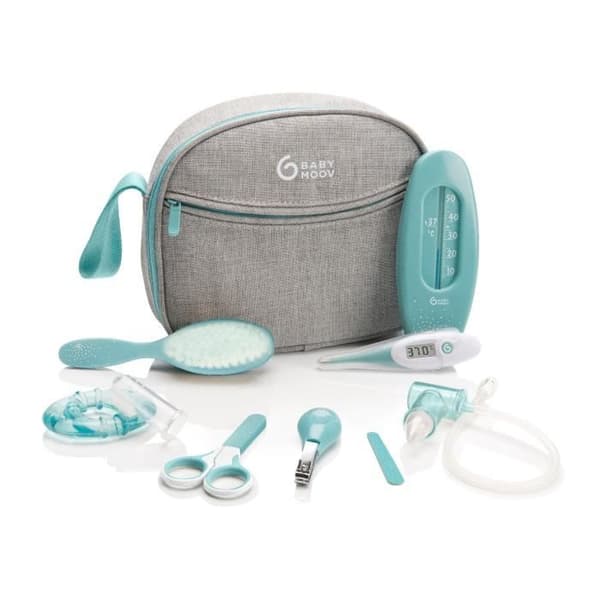 Babymoov Baby Care Kit, 9 tillbehör, med digital termometer, blå