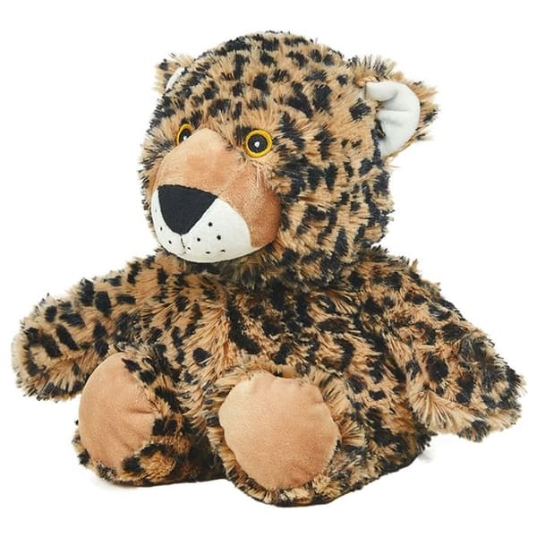 Mikrovågsugn värmeflaska med frön och plyschöverdrag - Brun leopard - Warmies