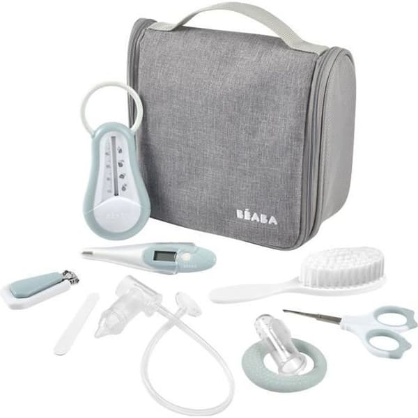 BÃ ABA Nomad babynecessär, 9 tillbehör, grönblå