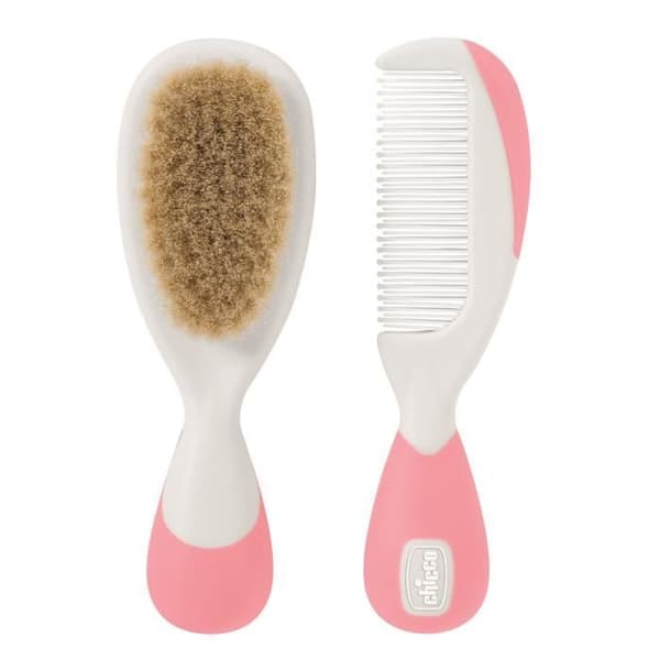 Chicco Pensel och Kam Rosa 2 st