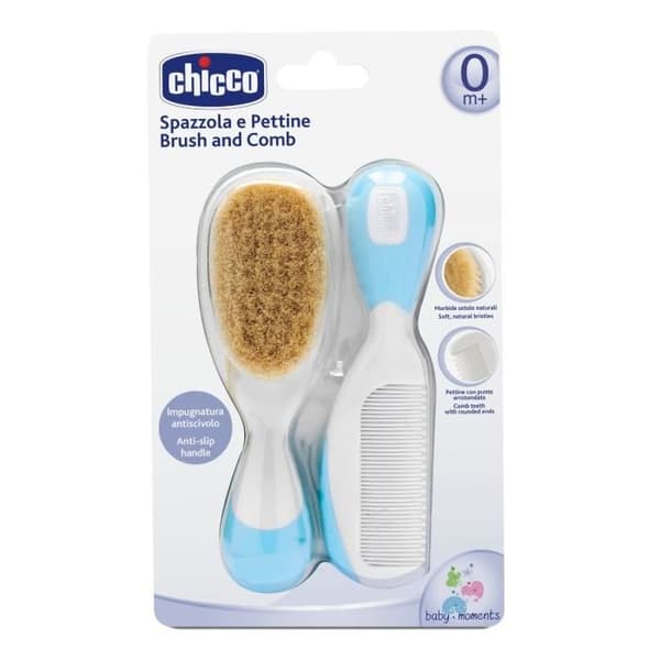 Chicco Brush and Comb Blue 2 st