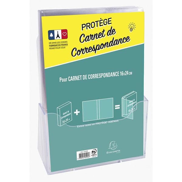Korrespondensbokomslag - EXACOMPTA - 16,5 x 24,5 - Transparent