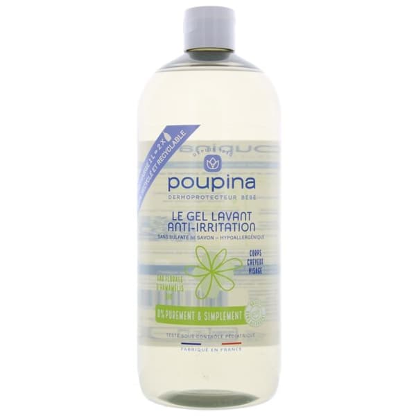 Baby Wash - Poupina - Anti-irritation - Hypoallergenisk - Utan sulfater - 97% naturliga ingredienser